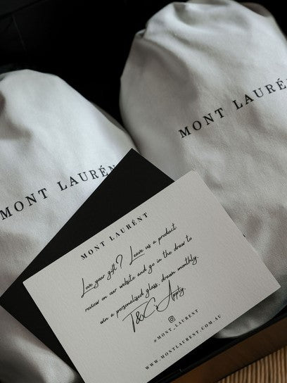 Mont Laurent personalised glassware packaging leather gifts